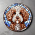 Cavapoo Brown & White Glass Suncatcher Worktop Saver